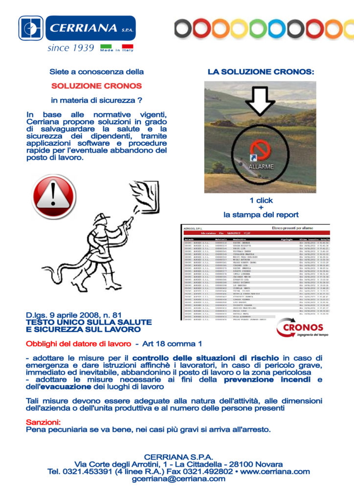 Cerriana propone soluzioni per salvaguardare la salute dei dipendenti