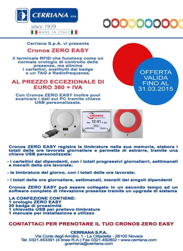 Il lettore RFID controllo presenze zero easy funziona come un orologio di controllo delle presenze, ma elimina i cartellini, sostituiti dal badge o un tag a radiofrequenza