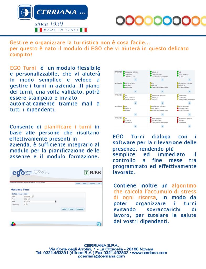 Software gestione turni